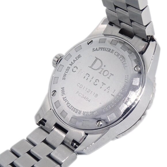 Christian Dior CD112118 Crystal Quartz Watch SS Diamond - Picture 4 of 12